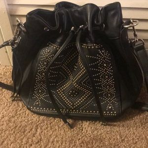 Torrid black crossbody bucket bag